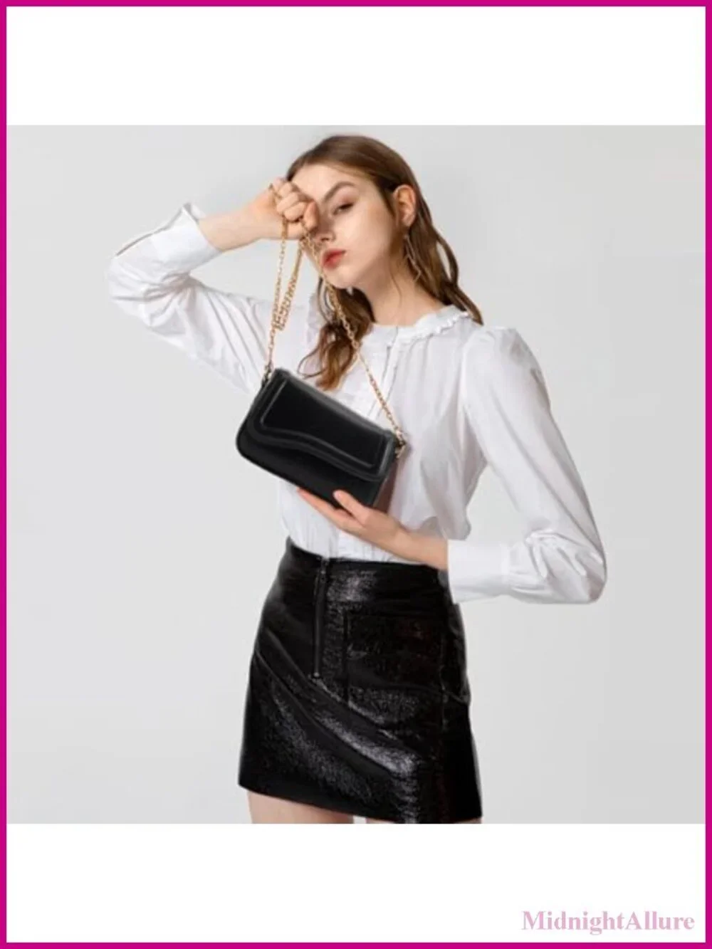 PU Leather Hobo Shoulder Bag with 2 Removable Straps